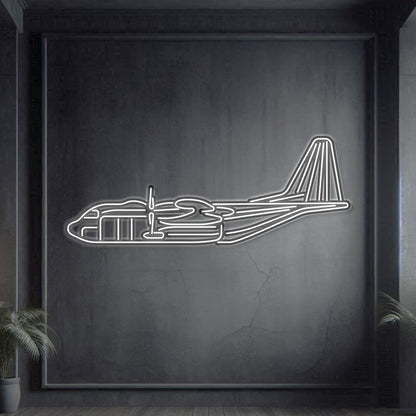AC-130J Ghostrider Metal Neon Aircraft Wall Art - NCN0011