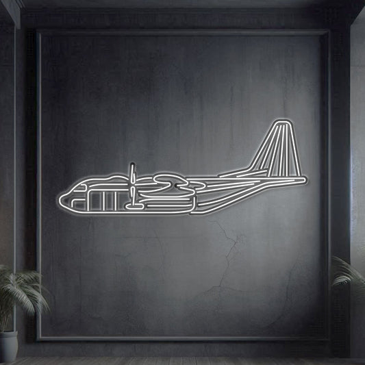 AC-130J Ghostrider Metal Neon Aircraft Wall Art - NCN0011