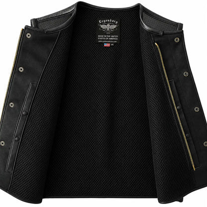 Legendary LowLife Z Perforated Black Leather Vest
