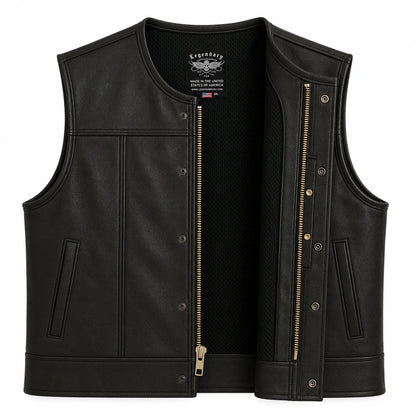 Legendary Lowlife NCP Black Leather Club Vest