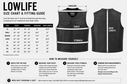 Legendary Lowlife Z Black Leather Club Vest