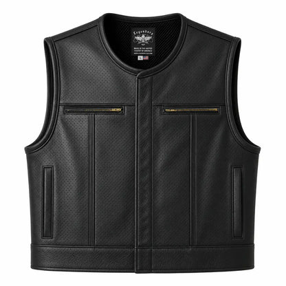 Legendary LowLife Z Perforated Black Leather Vest