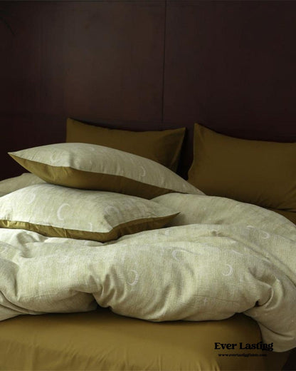 Lucien Silky Vintage Jacquard Bedding Set / Green