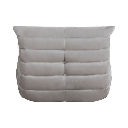 Luxury Accent Chair Button-Tufted Detail Gray Microfiber Comfy Chair Living Room Furniture 1pc