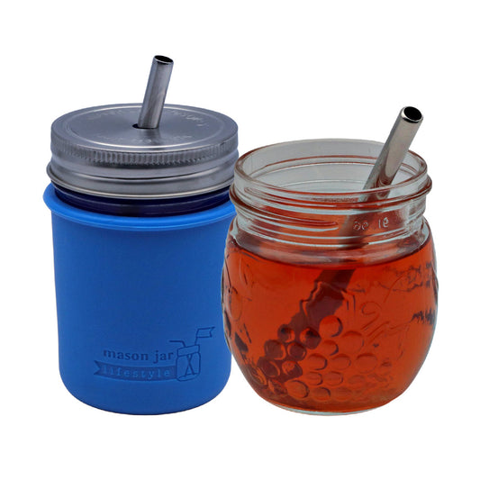 Extra Short 5" Safer Stainless Steel Straws for 12oz Thermos Funtainer, Small Glasses 4 Pack + Cleaning Brush