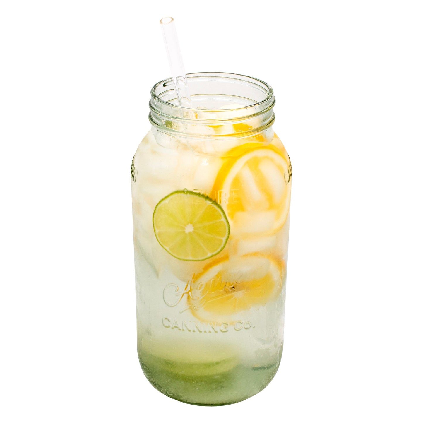 Extra 11 3/4" Long Glass Straws for Half Gallon Mason Jars 4 Pack + Cleaner