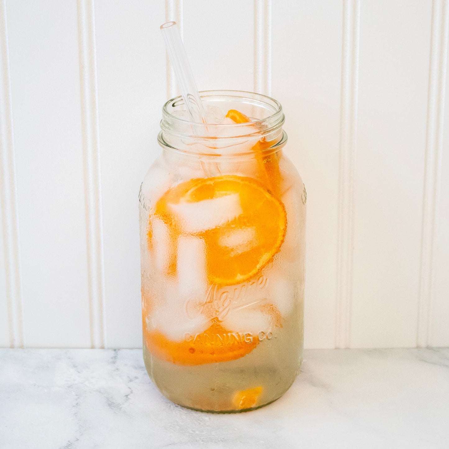 Long 9" Glass Straws for Quart Mason Jars 4 Pack + Cleaner