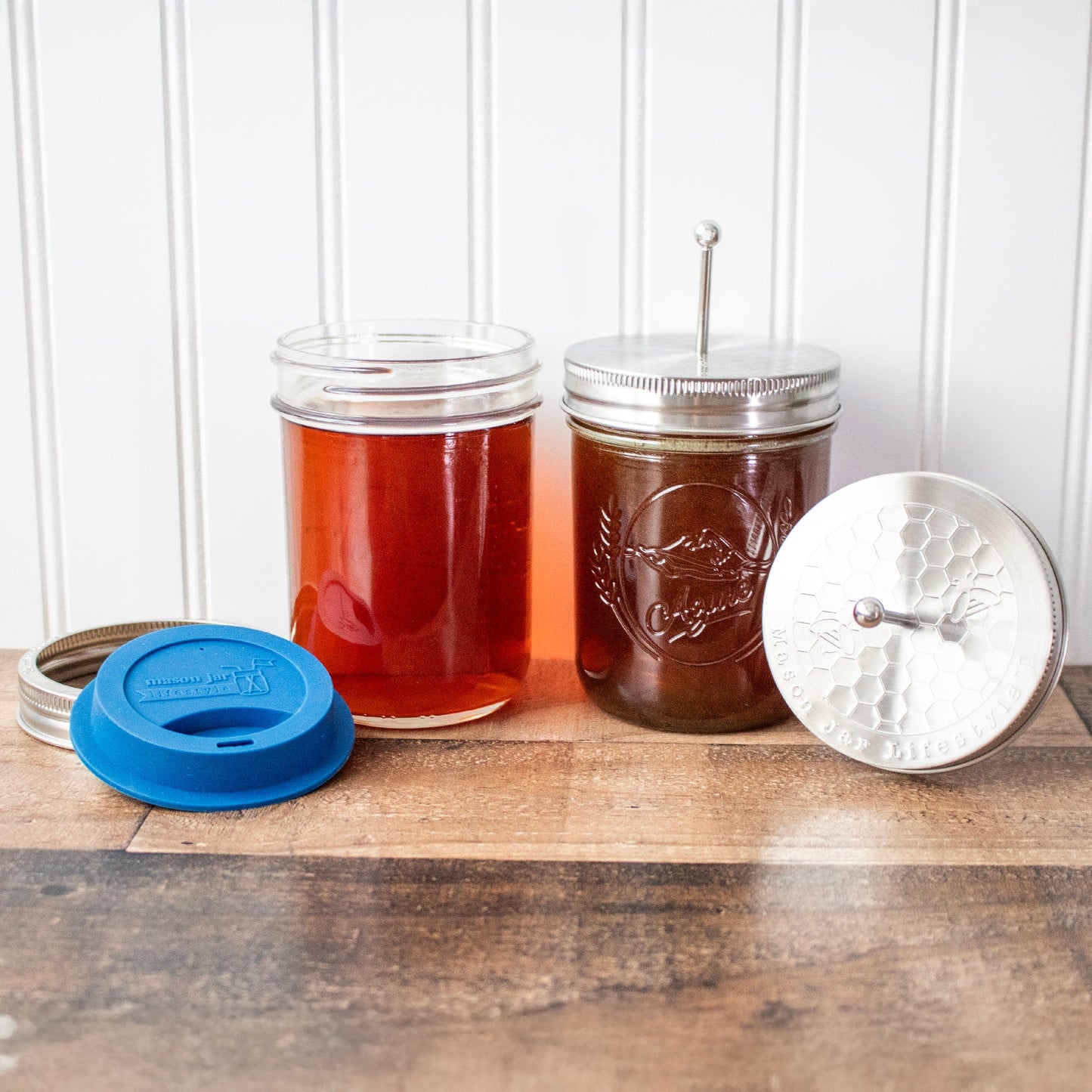 Honey Dipper Stainless Steel Lid for Mason Jars