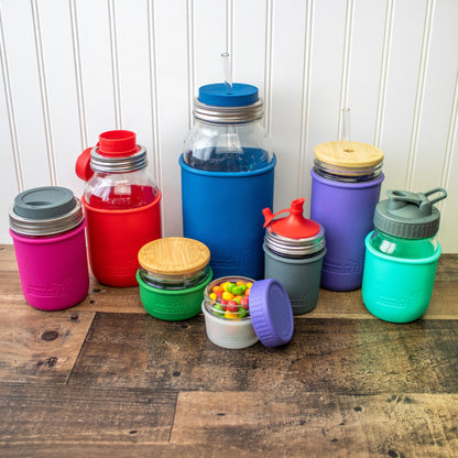 Silicone Sleeve for Regular Mouth Half Pint 8oz Mason Jars