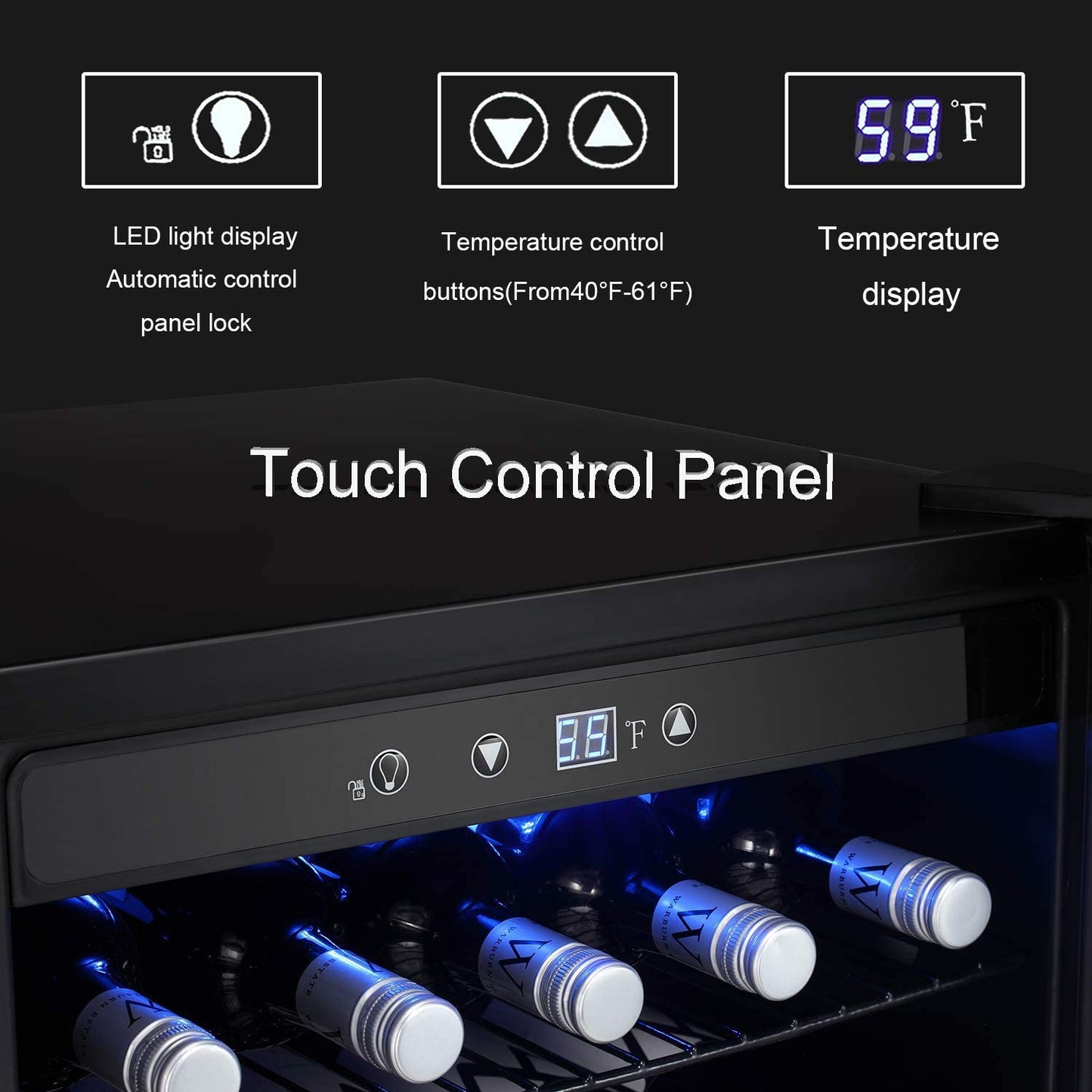 Matte Beverage Refrigerator and Cooler W58128H