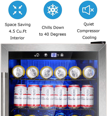 Matte Beverage Refrigerator and Cooler W58128H