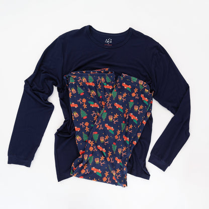 Men’s Christmas Pajama Set – Cozy Bamboo PJs with Red Truck & Tree Print (2025 Limited Edition)