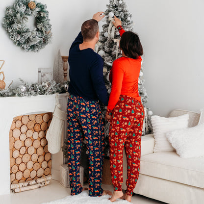 Men’s Christmas Pajama Set – Cozy Bamboo PJs with Red Truck & Tree Print (2025 Limited Edition)