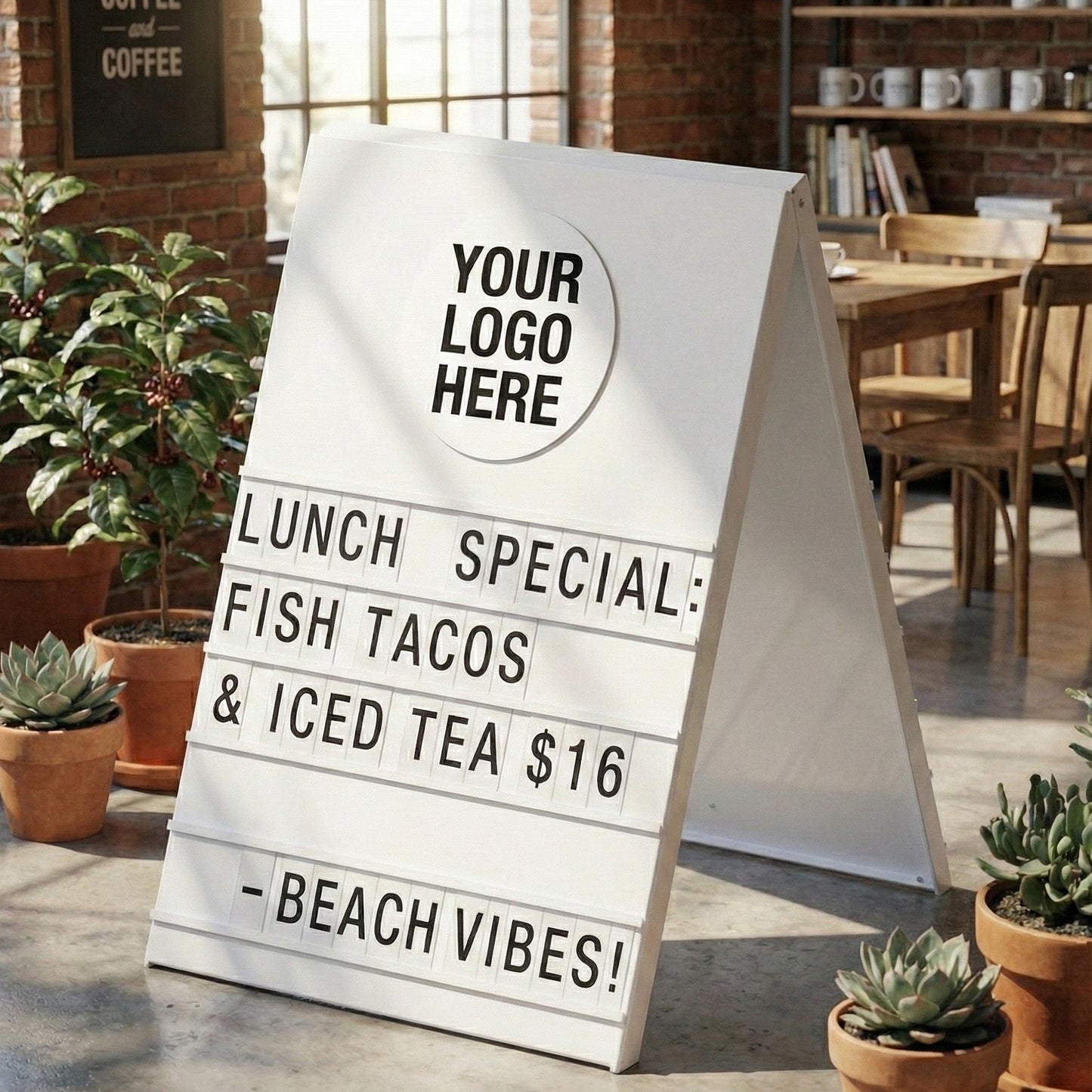 Metal Sandwich Board with Changeable Letters
