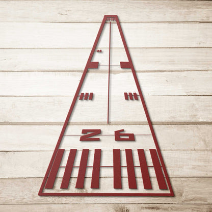 Metal Wall Art Runway Airplane Sign Aviation Decor for Pilots, Garage