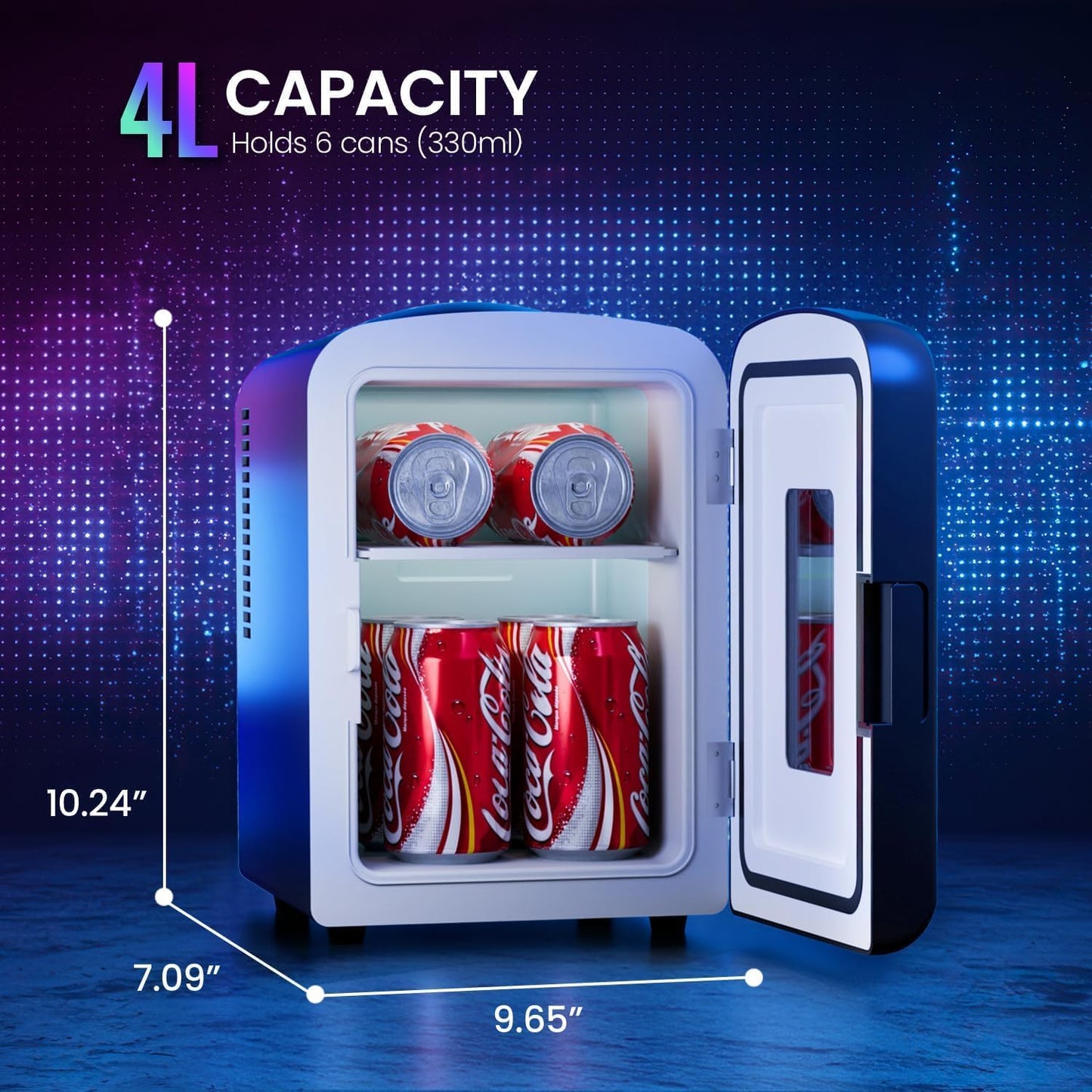 Mini Compact Refrigerator with Gaming Light  F3404L