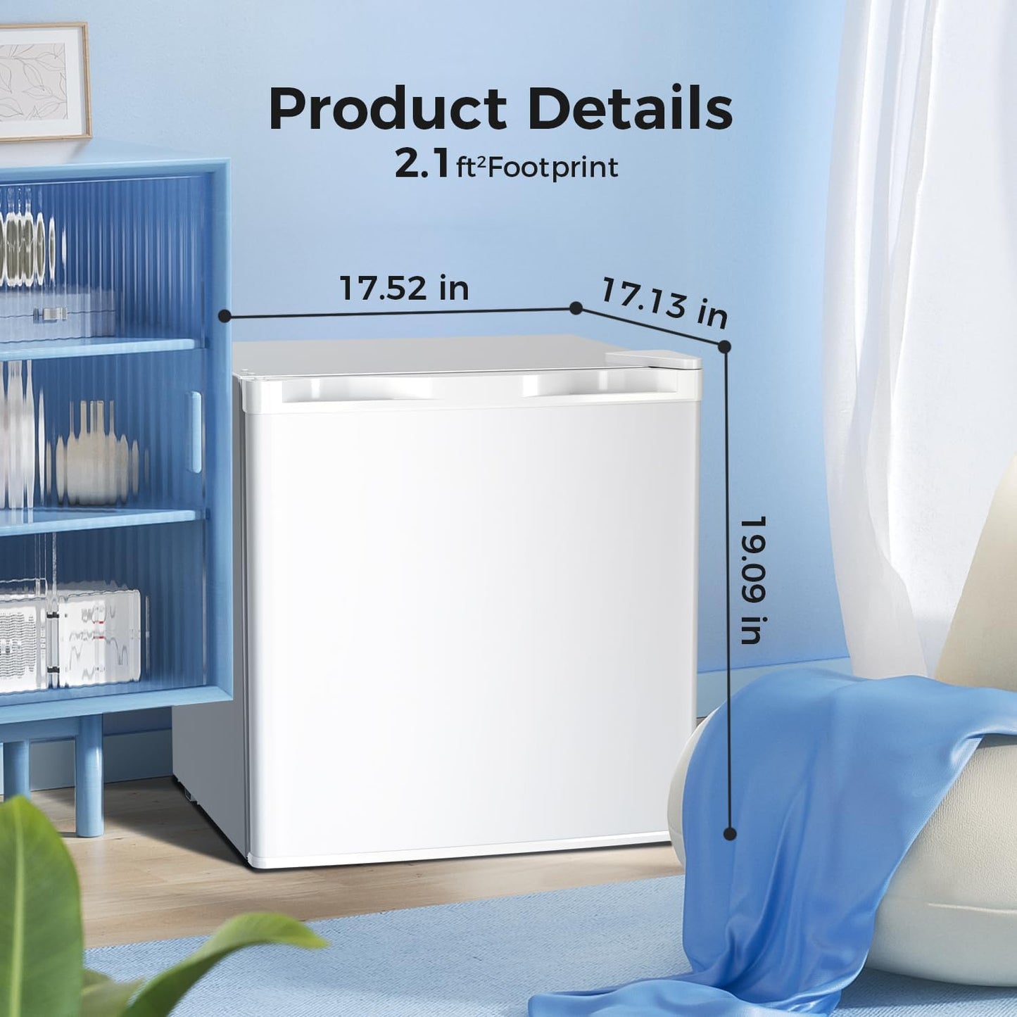 2.6\3.2 cu. ft Mini Fridge with Freezer