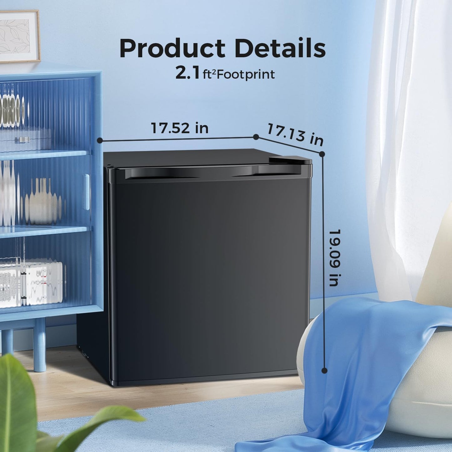 2.6\3.2 cu. ft Mini Fridge with Freezer