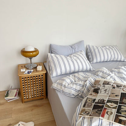 Minimal Stripe Bedding Set / Pink
