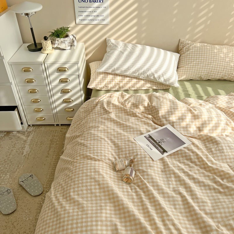 Mixed Gingham Duvet Cover (4 Colors)