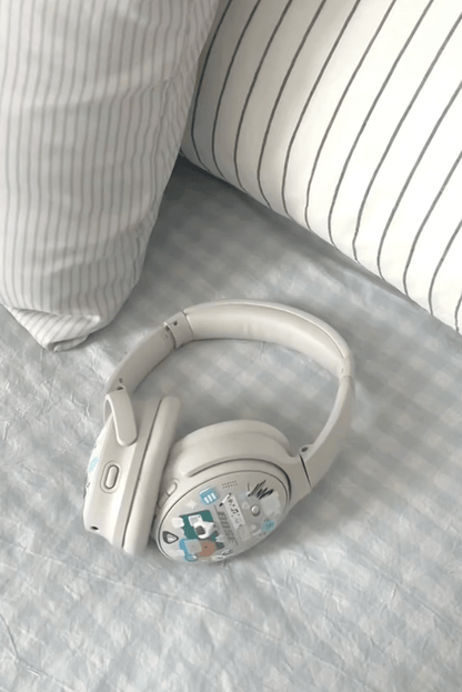 Mixed Gingham Striped Bedding Set / Pink