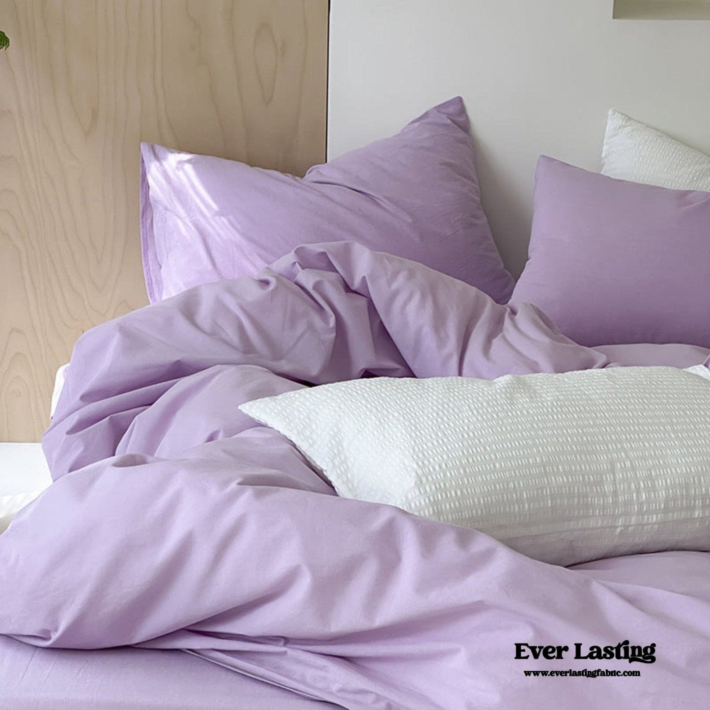 Modern Washed Cotton Bedding Set / Black