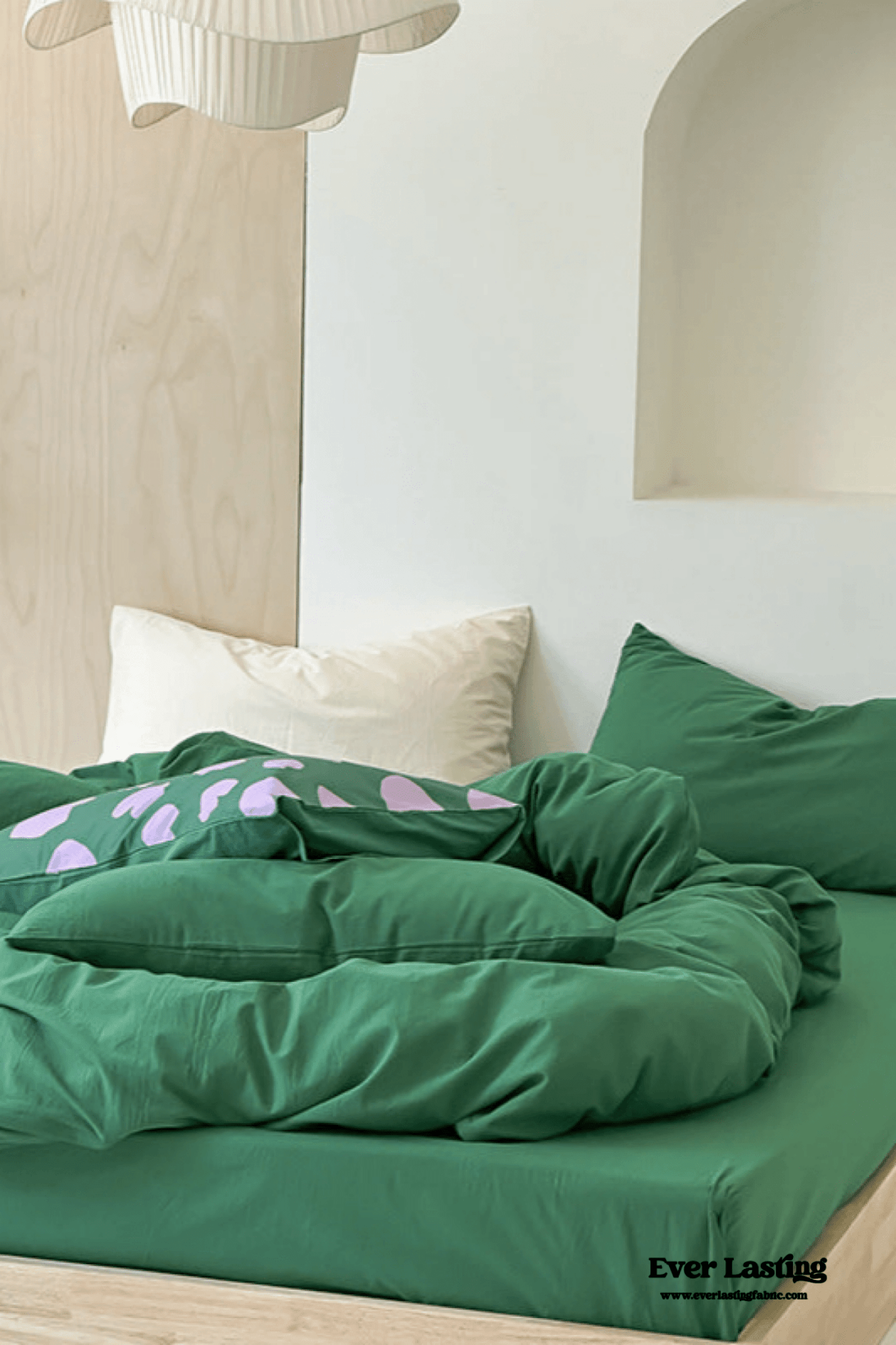 Modern Washed Cotton Bedding Set / Blue