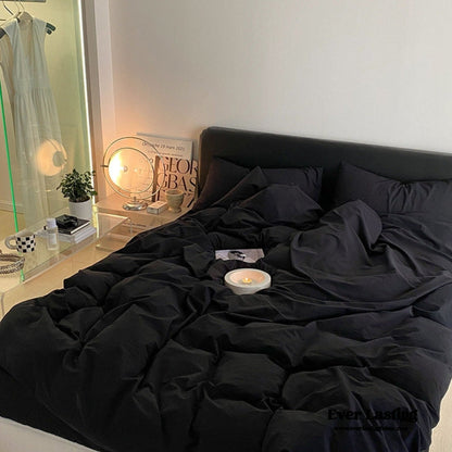 Modern Washed Cotton Bedding Set / Maple Red