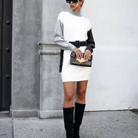 Muse By Magnolia Color Block Belted Sweater Dress - FINAL SALE