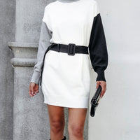 Muse By Magnolia Color Block Belted Sweater Dress - FINAL SALE