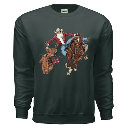 Bull Doggin SantaCrewneck