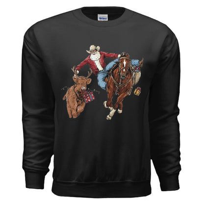 Bull Doggin SantaCrewneck