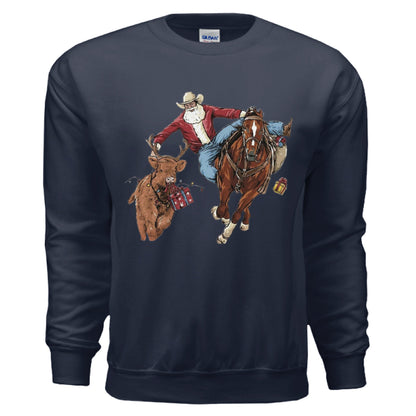 Bull Doggin SantaCrewneck