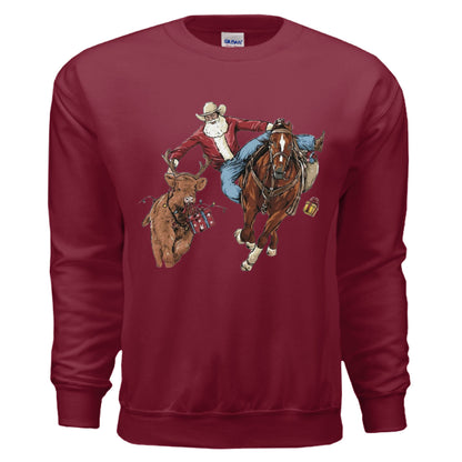Bull Doggin SantaCrewneck
