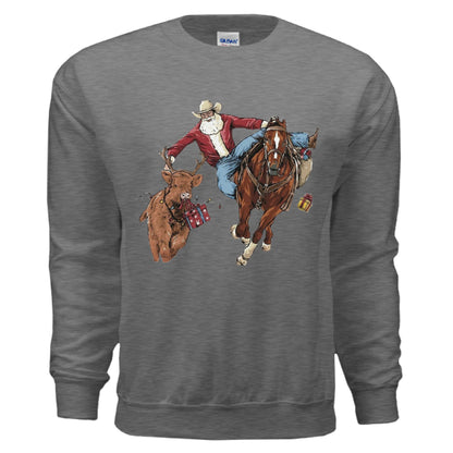 Bull Doggin SantaCrewneck