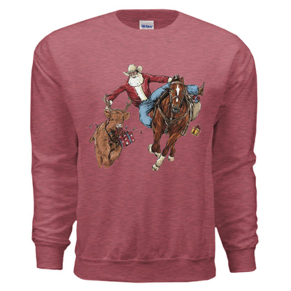Bull Doggin SantaCrewneck