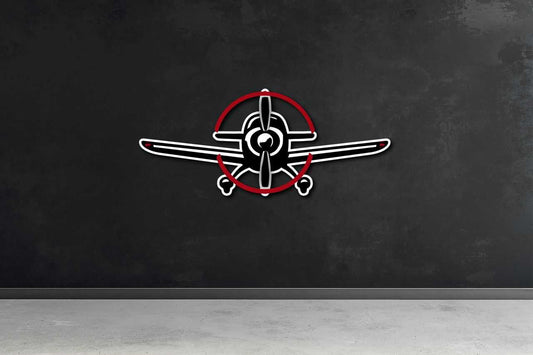 Metal Sign Aviation Multicolor Metal Sign Prop Plane