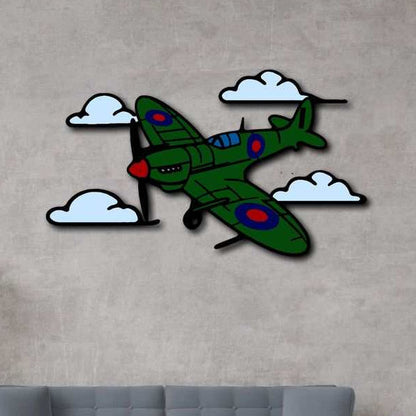 Wall Art Spitfire Clouds Metal Wall Art