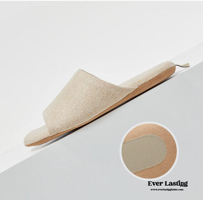 Open Toe Cotton House Slipper / Pink