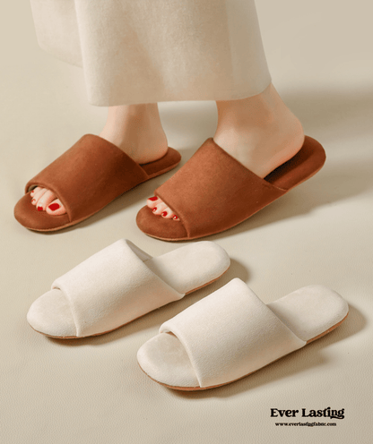 Open Toe Cotton House Slipper / Pink