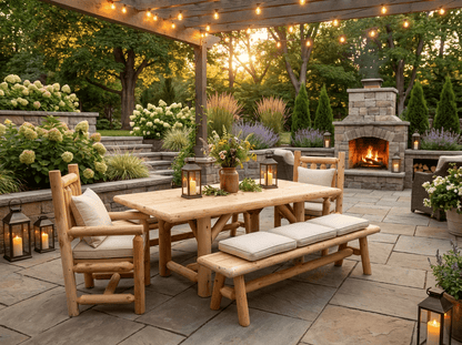 Outdoor Farmhouse Patio Table and Chairs
