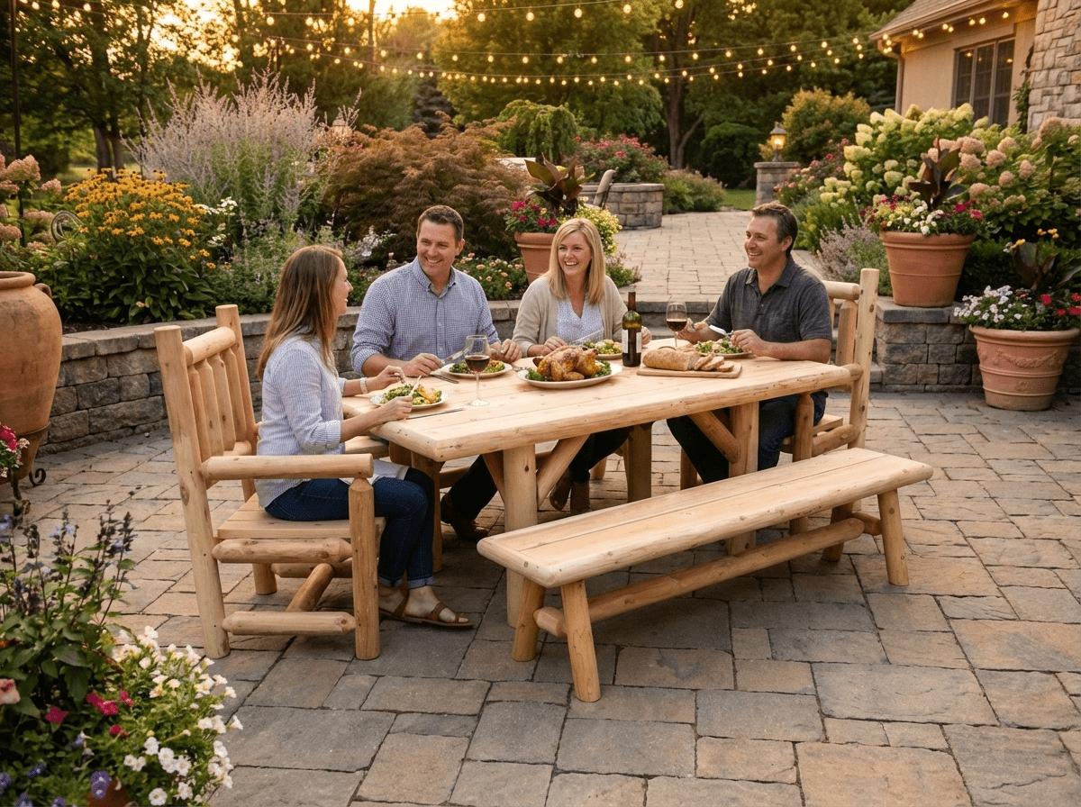 Outdoor Farmhouse Patio Table and Chairs