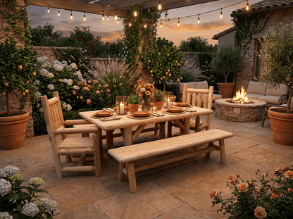 Outdoor Farmhouse Patio Table and Chairs