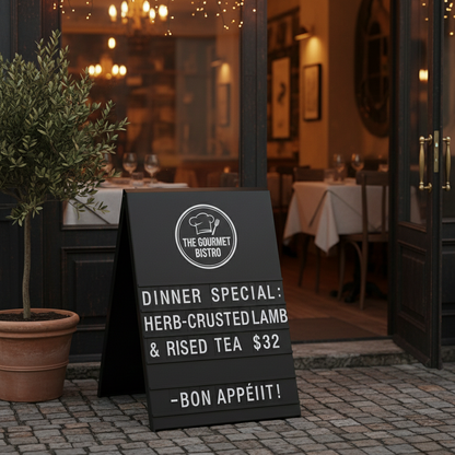 Metal Sandwich Board with Changeable Letters
