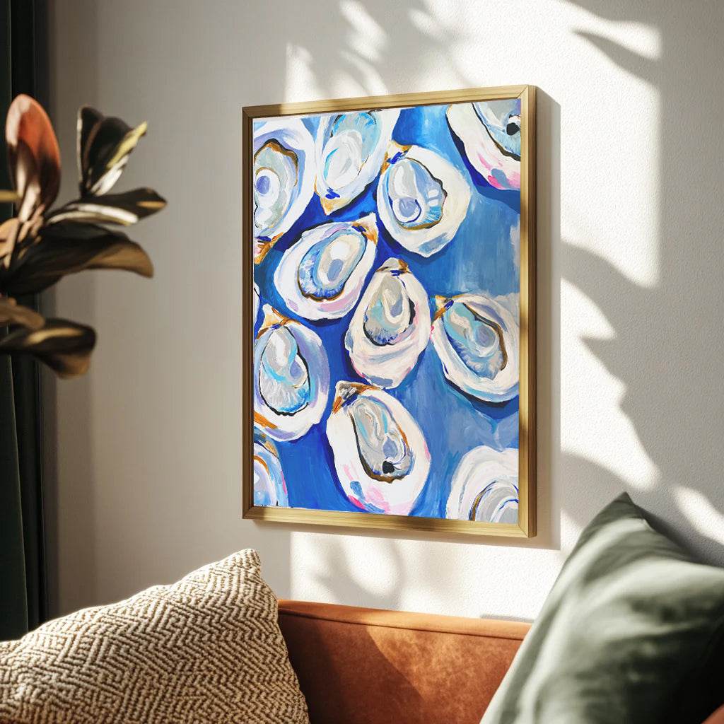 Oyster Shells Art Print – Coastal & Serene Wall Decor