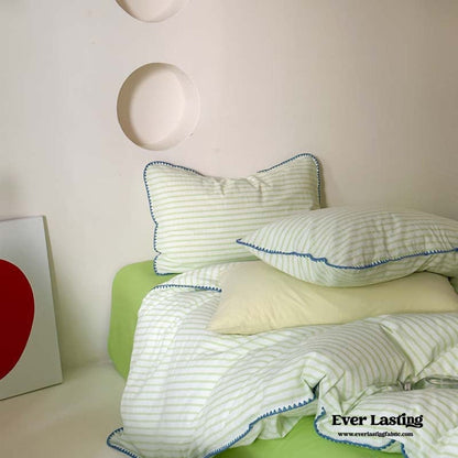 Pepper Candy Stripe Bedding Set / Fuchsia