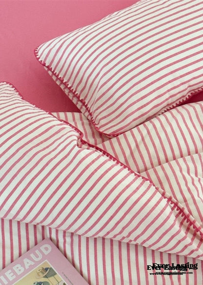 Pepper Candy Stripe Bedding Set / Purple + Green