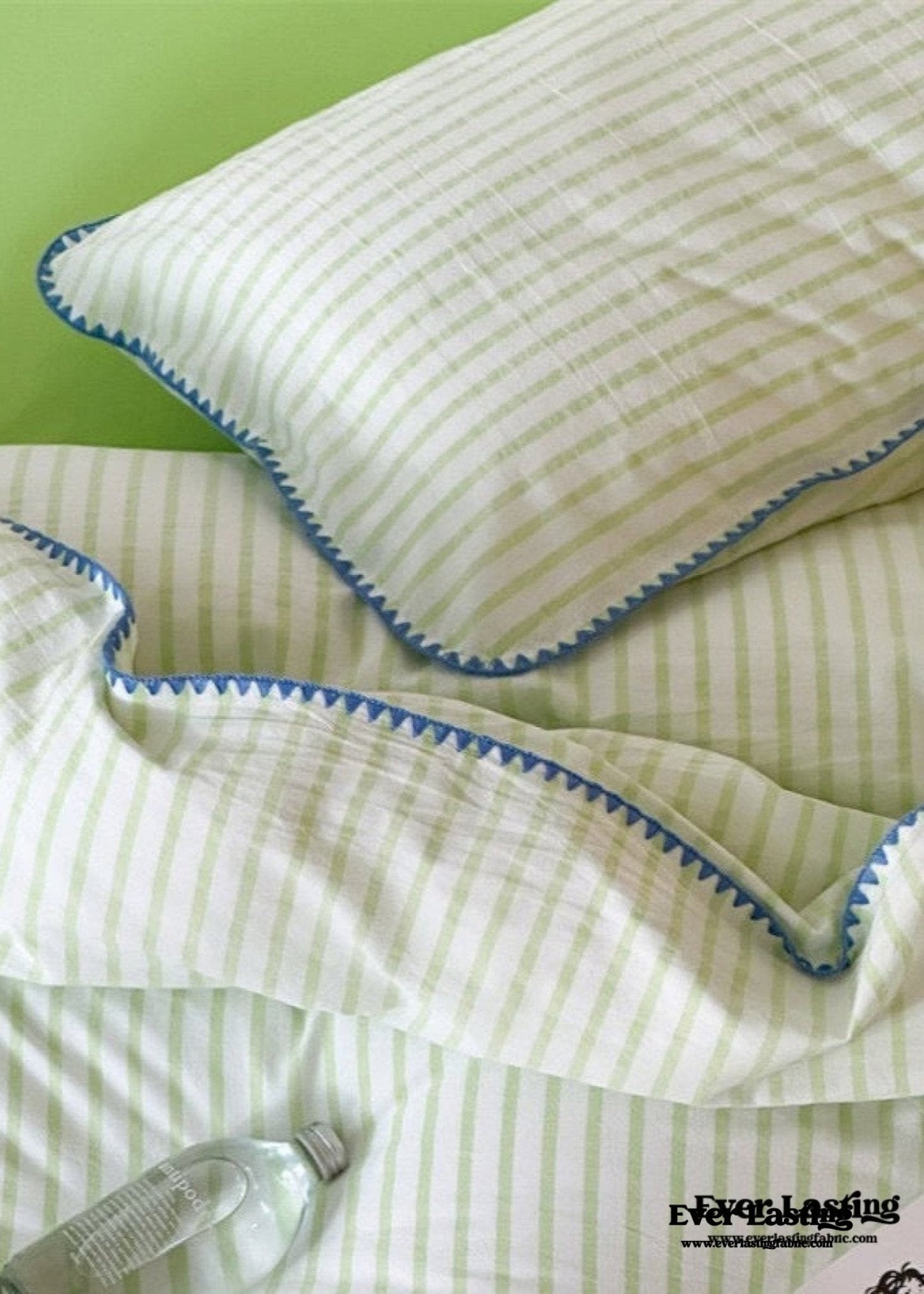 Pepper Candy Stripe Bedding Set / Purple + Green