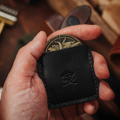Pirate Goods Peso Pocket v3 Coin Holder – Leather Challenge Coin Case for EDC
