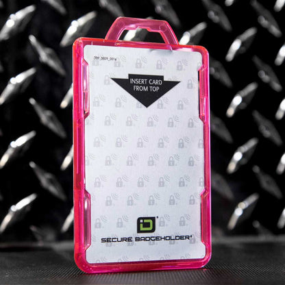 Secure Badge Holder Duolite ® Vertical 2 ID Card Holder, Retractable Reel, and Lanyard Bundle